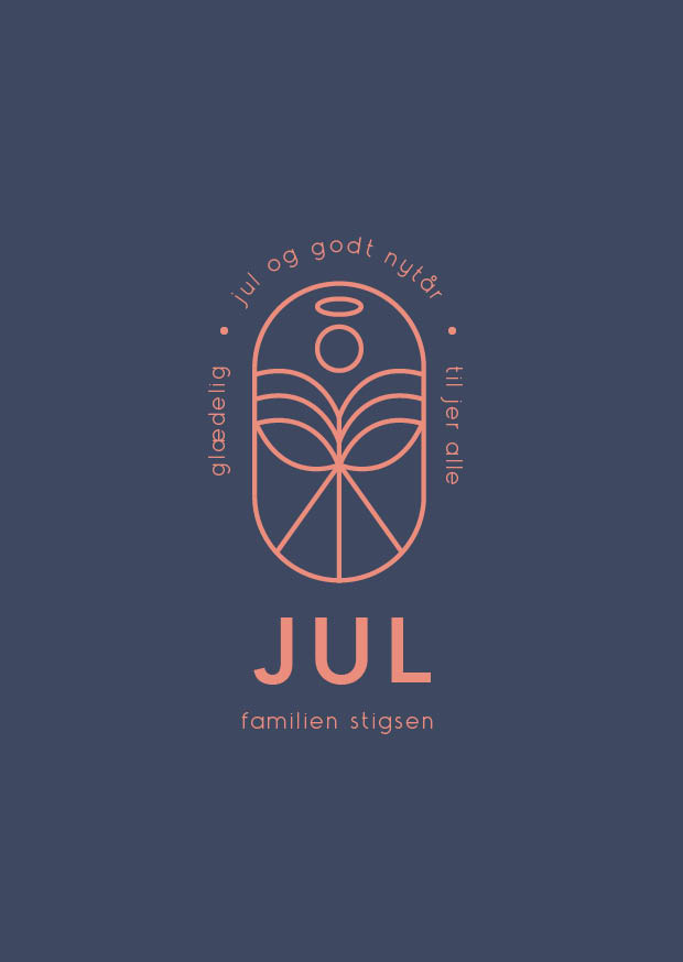 Jul - familien stigsen Julekort